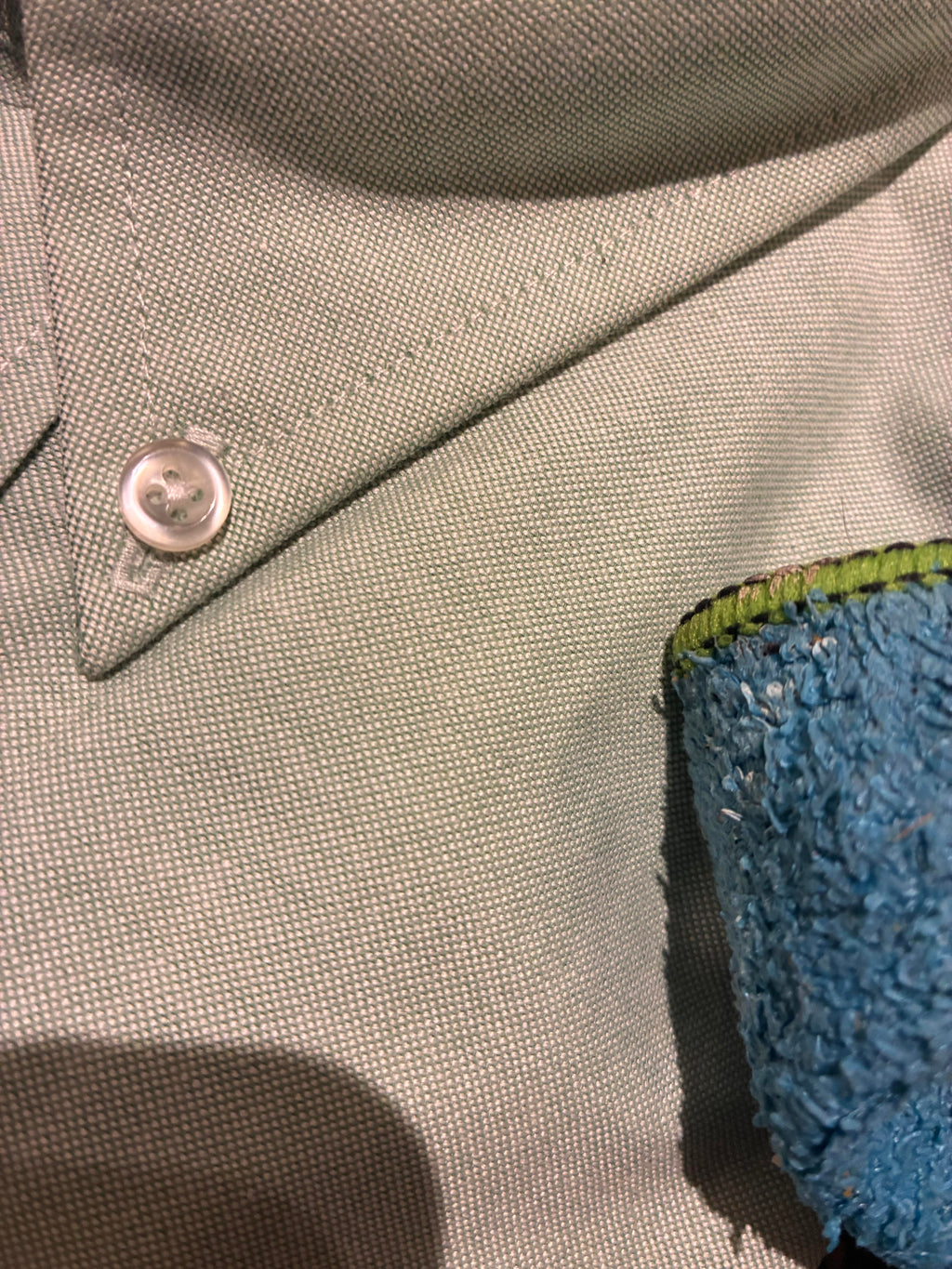 Statement Short Sleeve Dress Shirt (Green) Size 17