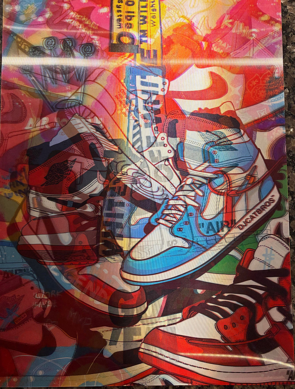 3D Poster (15.5 x 11.5) Nike and Jordan Shoes