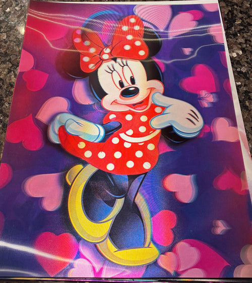 3D Poster (15.5 x 11.5) Mickey and Minnie Mouse