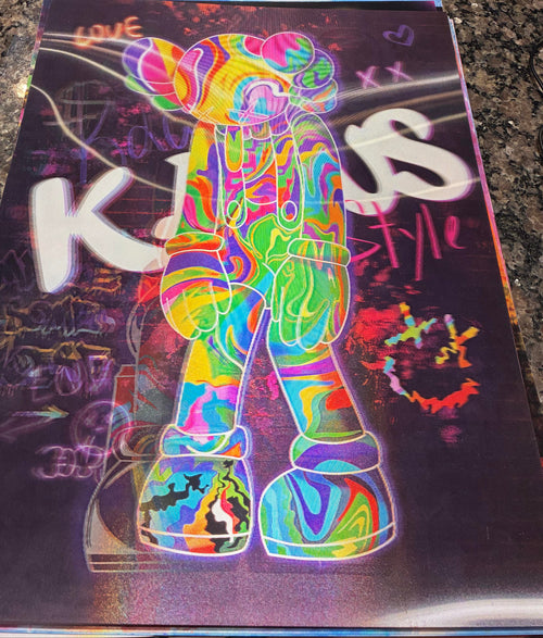 3D Poster (15.5 x 11.5) Kaws 2