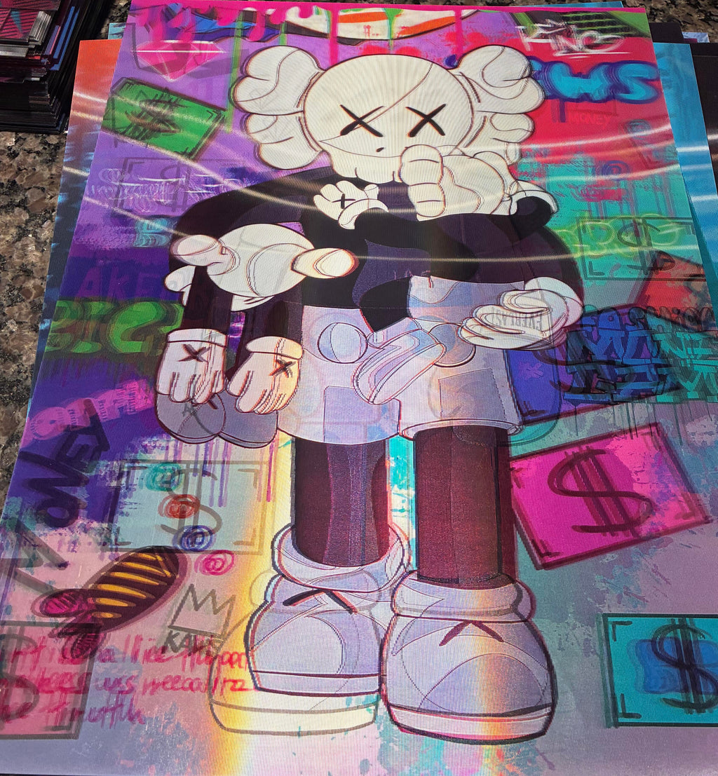 3D Poster (15.5 x 11.5) Kaws 1
