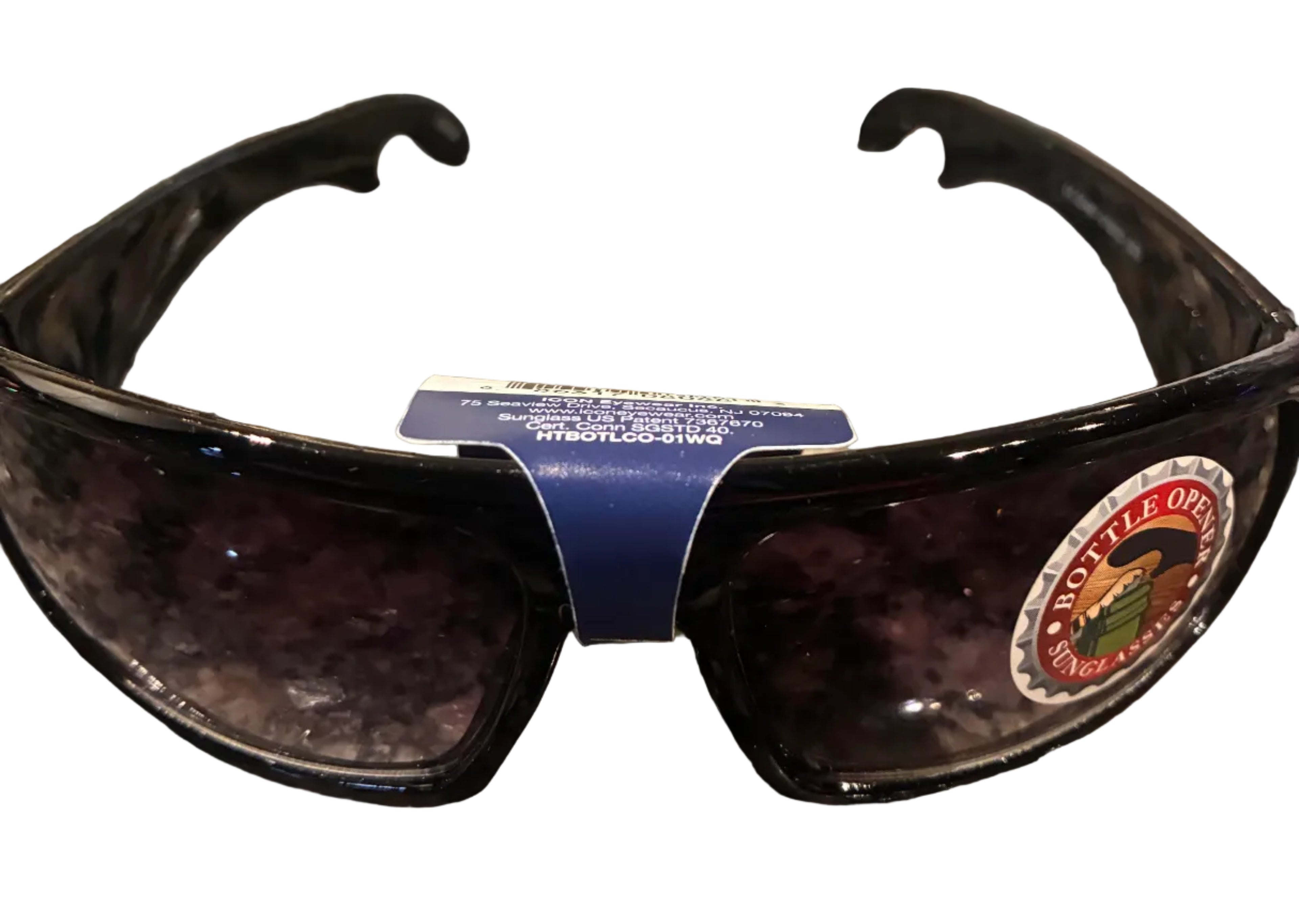 ICON CAP OFF | 100% UV Protection Icon Eyewear Sunglasses, CAP OFF Bottle Opener, Black