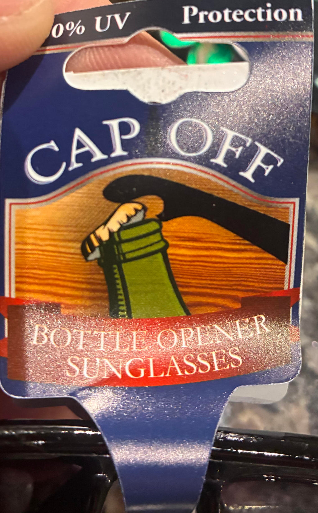 ICON CAP OFF | 100% UV Protection Icon Eyewear Sunglasses, CAP OFF Bottle Opener, Black