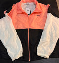 Nike Windbreaker Jacket Mens Black Peach Colorblock Retro Logo Active XXL