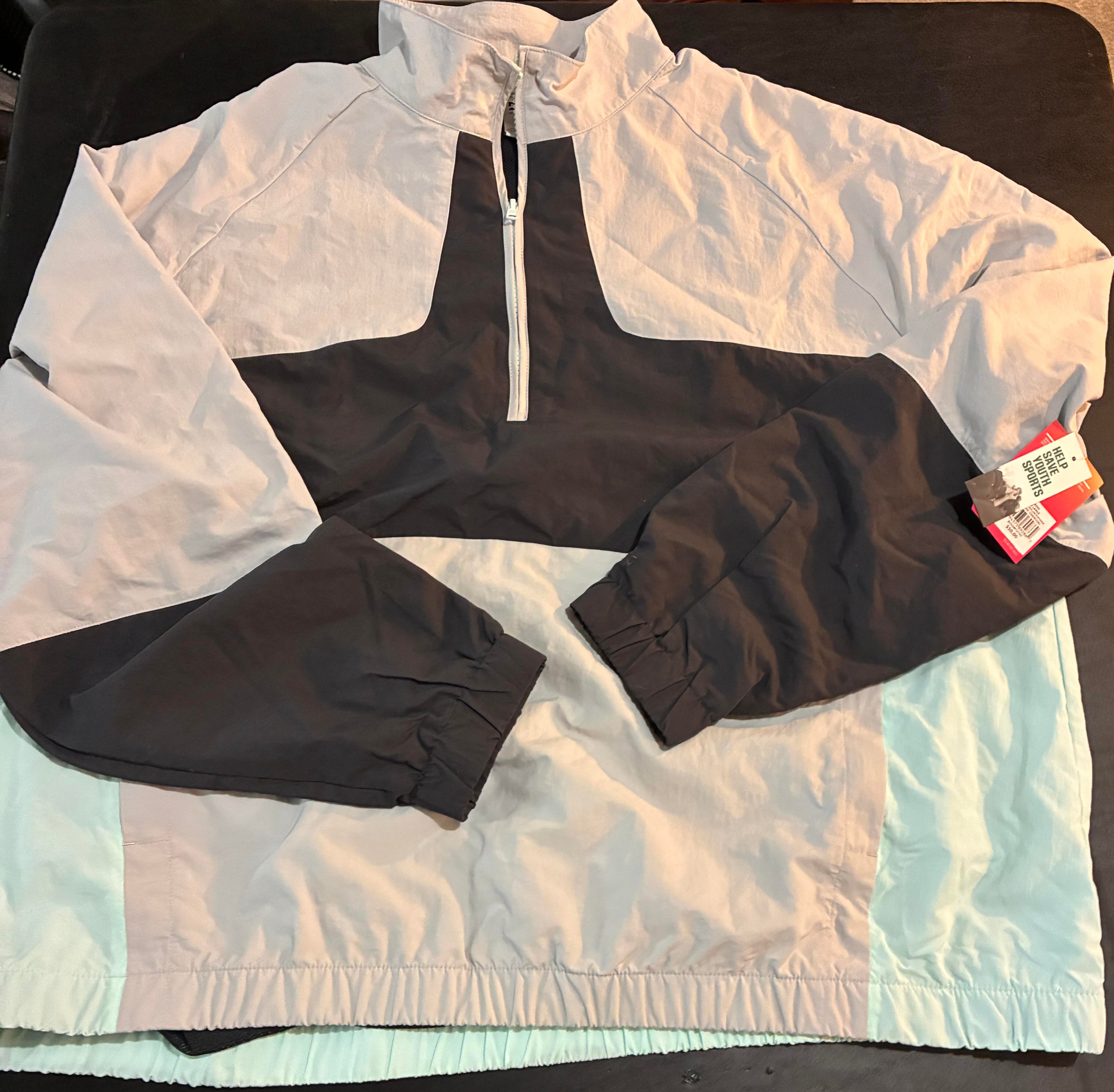 Men's DSG Running Windbreaker Jacket ~ Blocked Nylon Popover Graphite ~ 2XL