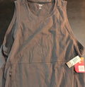 DSG Mens XL Zip Tank Top Graphic Charcoal