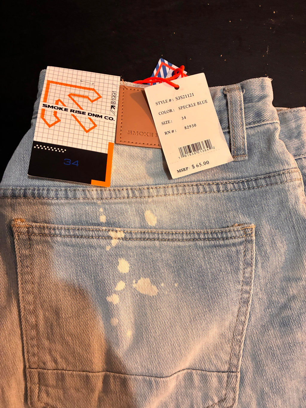 Smoke Rise Denim Jean Short Size 34 Men
