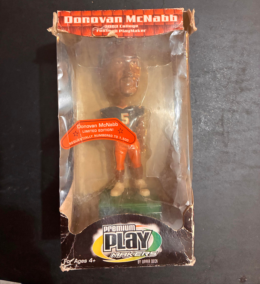 2002 Upper Deck Premium Play Makers Donovan McNabb Bobble Head LE #'d /1500
