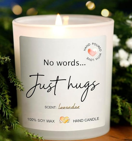 No Words Just Hugs Lavender Scented Candles