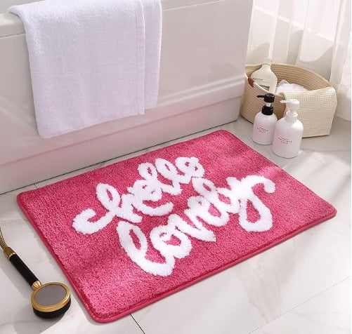 Hello Lovely Soft Preppy Bathroom Decor Hot Pink