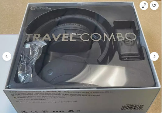 Lifestyle Advanced Travel Combo Wireless Headphones with Phone Holder - NEW