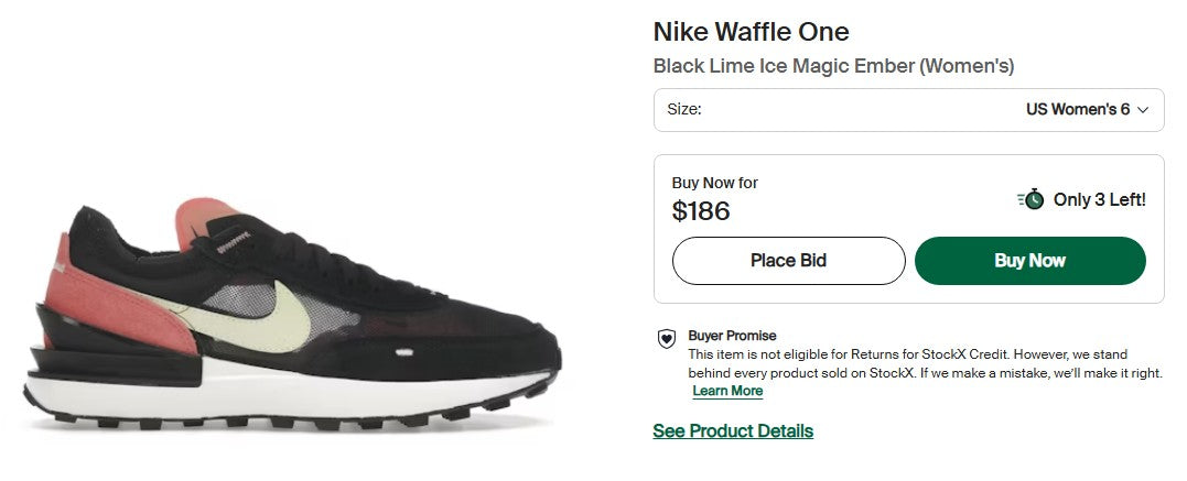 Nike Waffle One Size 10W. New no box.