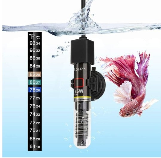 Mini Aquarium Heater 25W Small Fish Tank Heater
