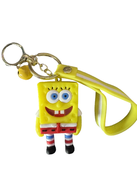 Spongebob Squarepants Keychain (Spongebob) with bell and wrist strap