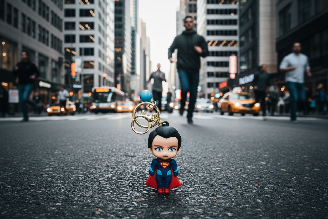 Hero Keychain (Superman) with bell