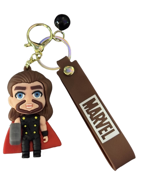 Hero Keychain (Thor) with bell and Marvel wrist strap