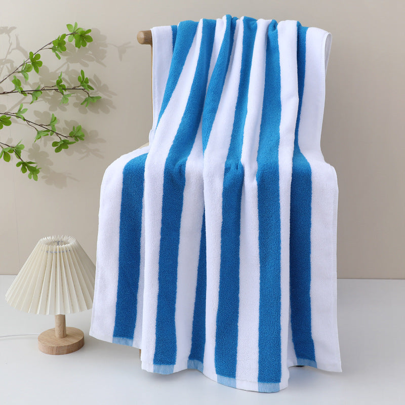 Lake Effect Premium Beach Towel 30in x 70inch super soft and huge (Blue)