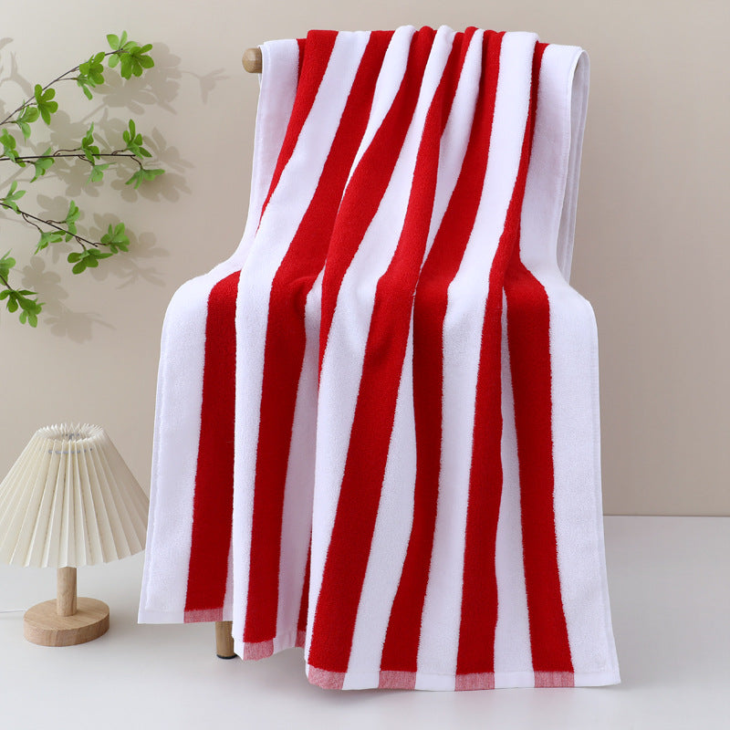 Lake Effect Premium Beach Towel 30in x 70inch super soft and huge (Red)