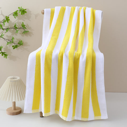 Lake Effect Premium Beach Towel 30in x 70inch super soft and huge (Yellow)
