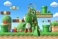Super Mario Brothers Keychain (Yoshi Green) with decal and wrist strap
