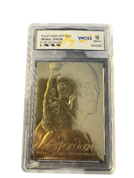 1996-97 Fleer 23kt Gold Michael Jordan Flair Showcase WCG 10